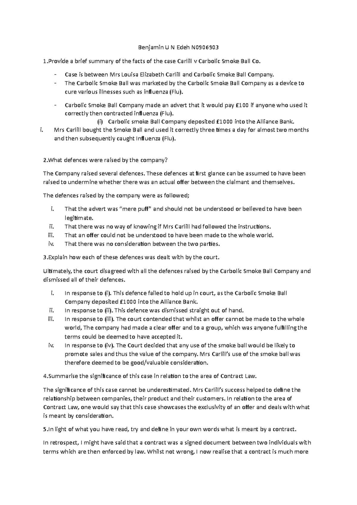 Introductory Law Work - CONM30025 - NTU - Studocu