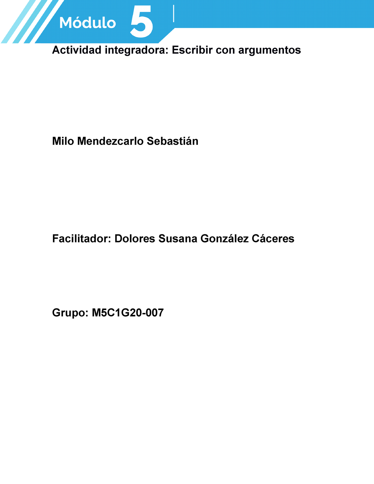 Milo Mendez Carlo Sebastian M05S1AI2 - Actividad Integradora: Escribir ...