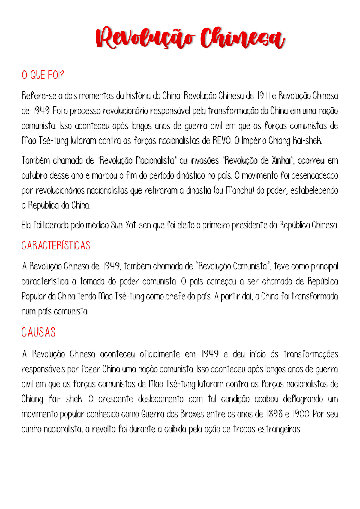 Aula revolução chinesa