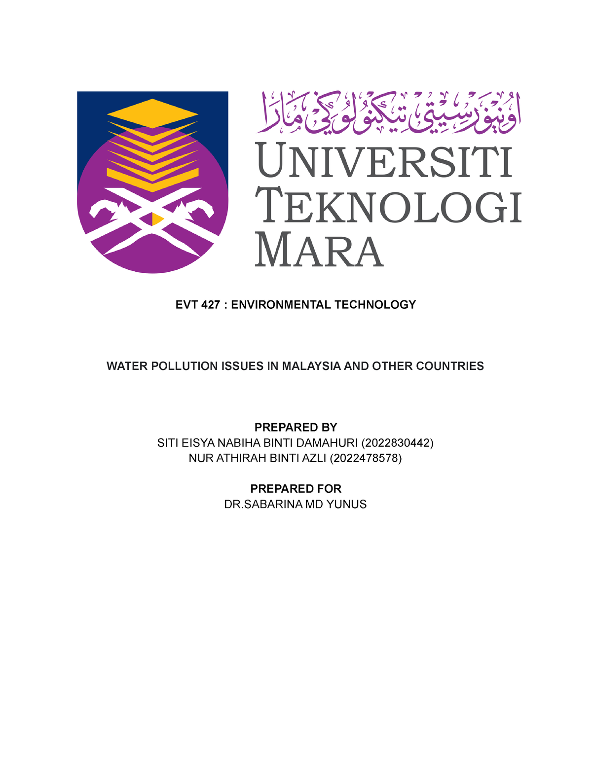 water pollution in malaysia essay