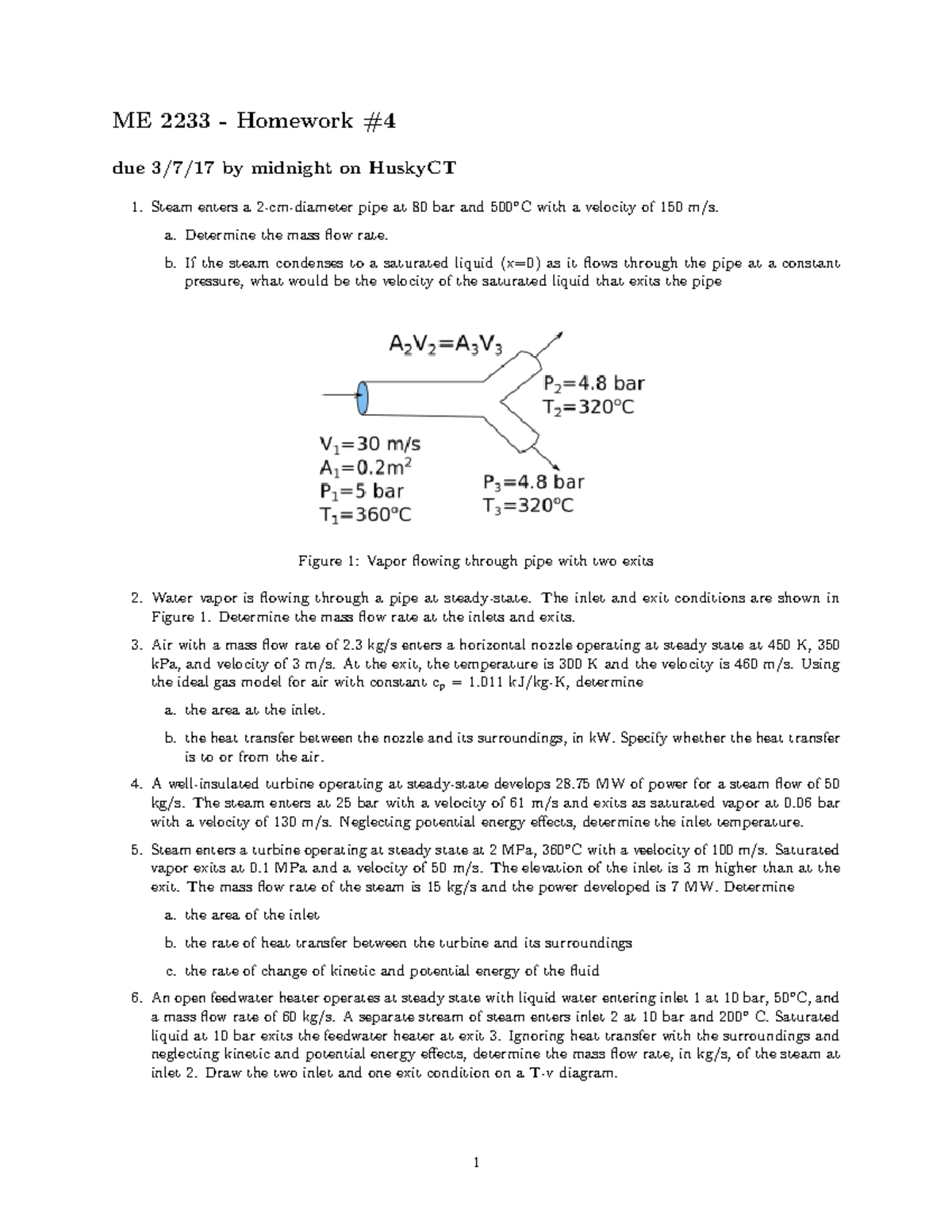 HW4 - Homework set 4 - ME 2233 - Homework #4 due 3/7/17 by midnight on ...