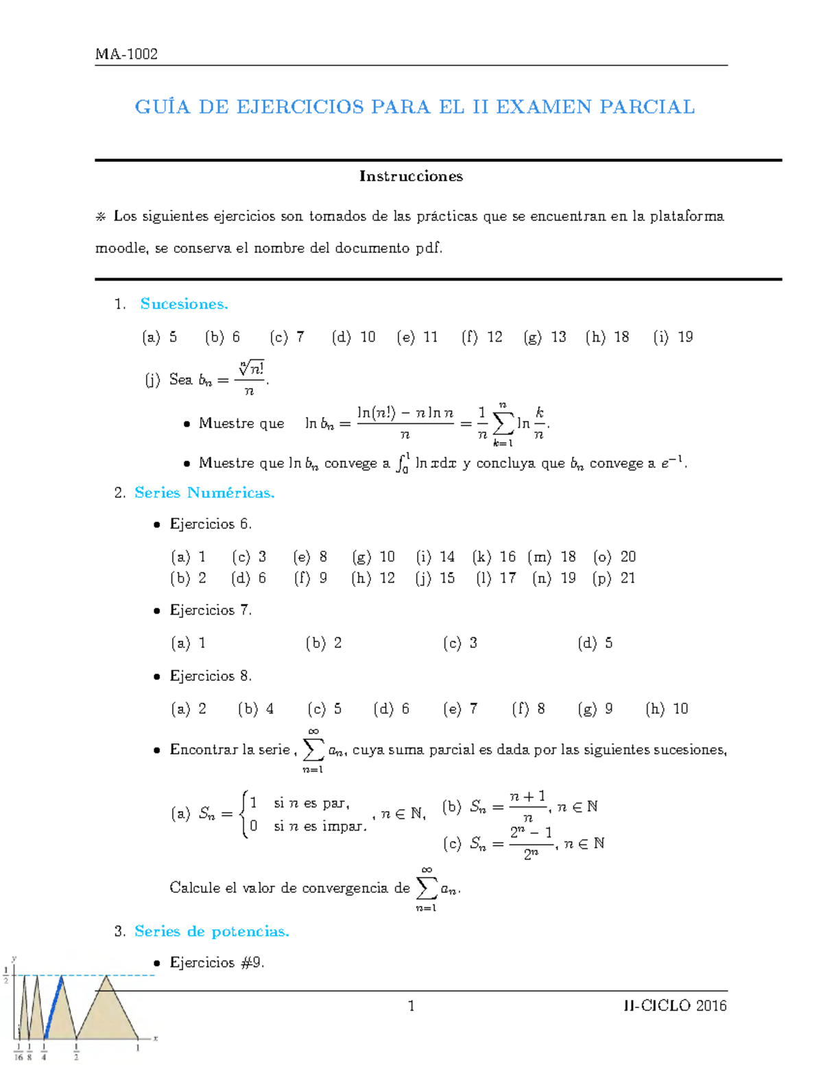 Guia-2P - MA-1002 GUÍA DE EJERCICIOS PARA EL II EXAMEN PARCIAL ...