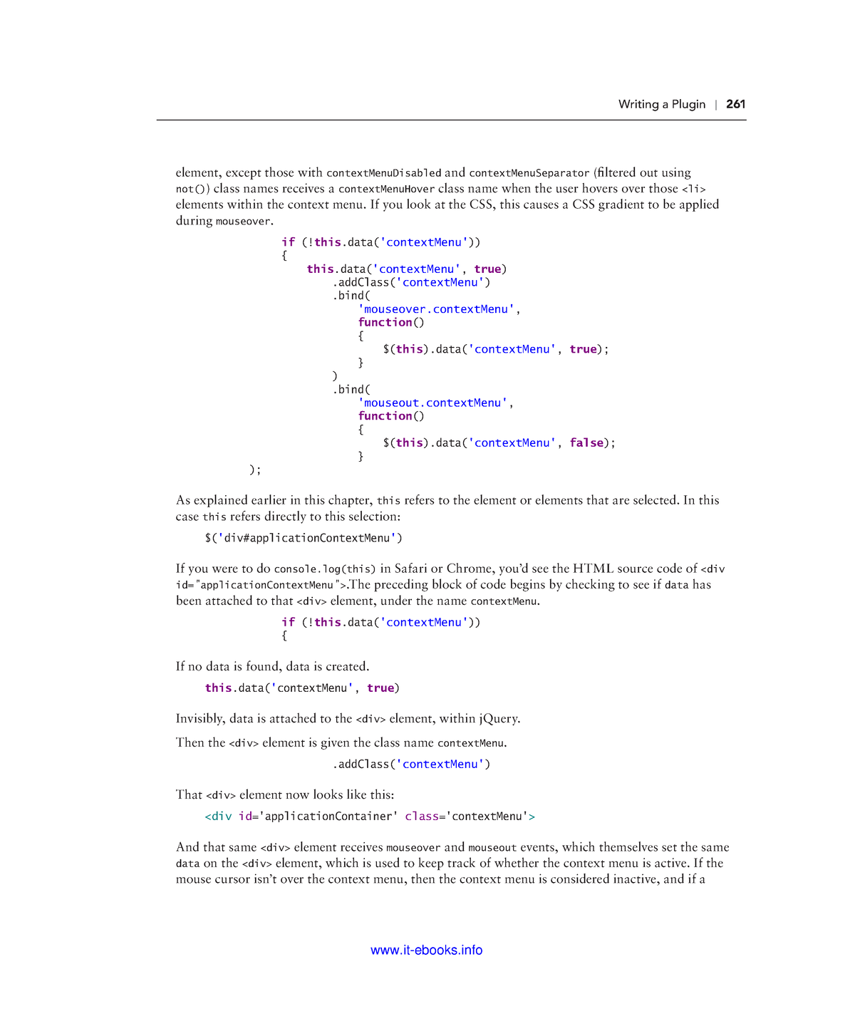 Web Development J Query (30) - Writing A Plugin 261 Element, Except ...