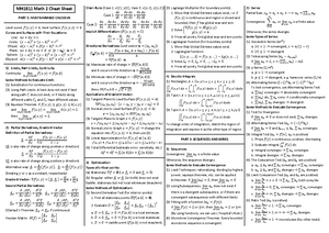 MH 1810 mid Cheat Sheet - Inverse formula : Determinants , Cofactor ...