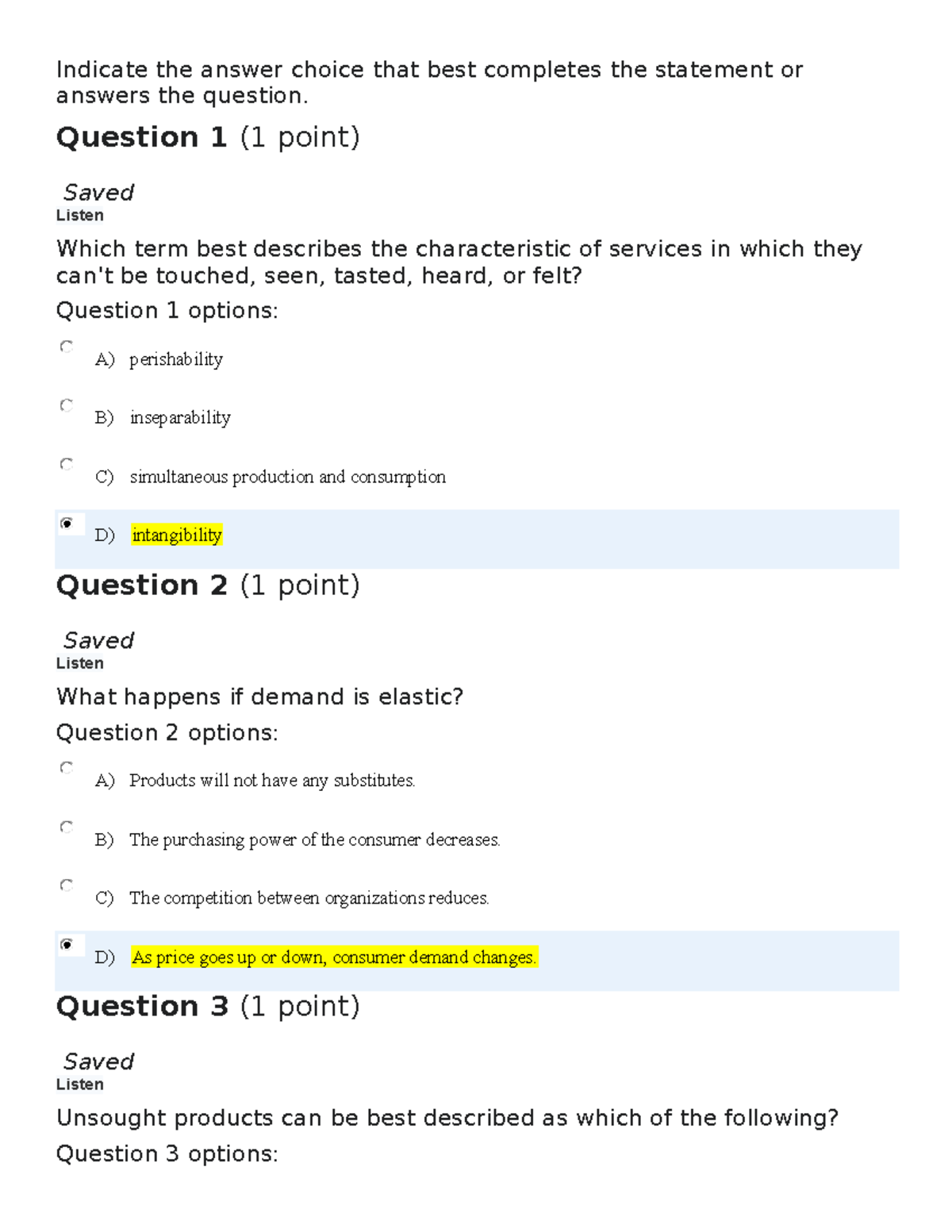 MK q2 Quiz 2 Indicate the answer choice that best completes the