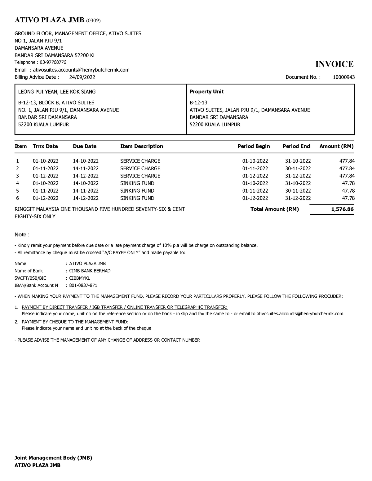 Ativo JMB - 2022 - Trnx Date Period Begin Period End LEONG PUI YEAN ...