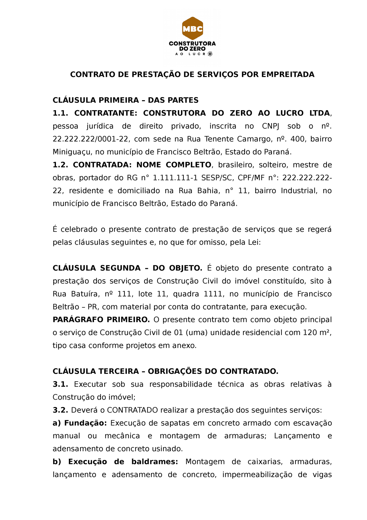 Contrato De Prestacao De Servicos De Construcao Civil Empreiteiros 668283439129448 2650