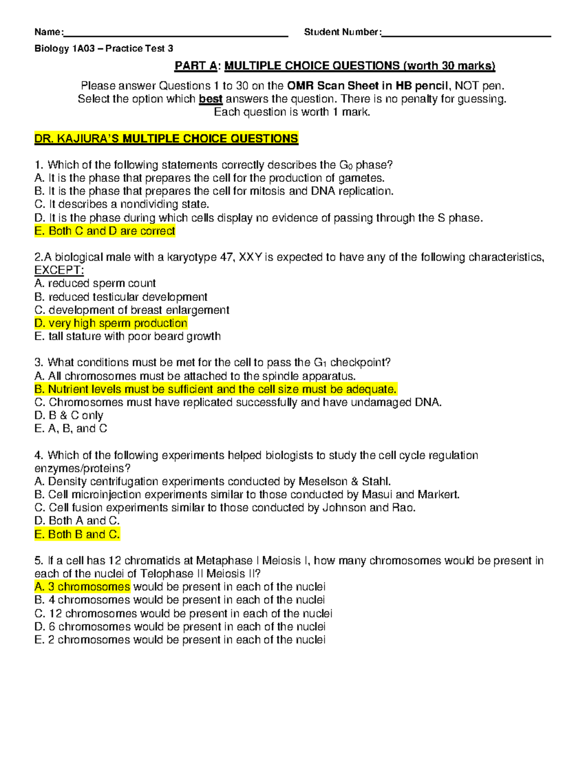Test 3 1 January Winter 2020, Questions And Answers - Biology 1A03 –  Practice Test 3 Part A: - Studocu Test 3 1 January Winter 2020, Questions And Answers - Biology 1A03 –  Practice Test 3 Part A: - Studocu