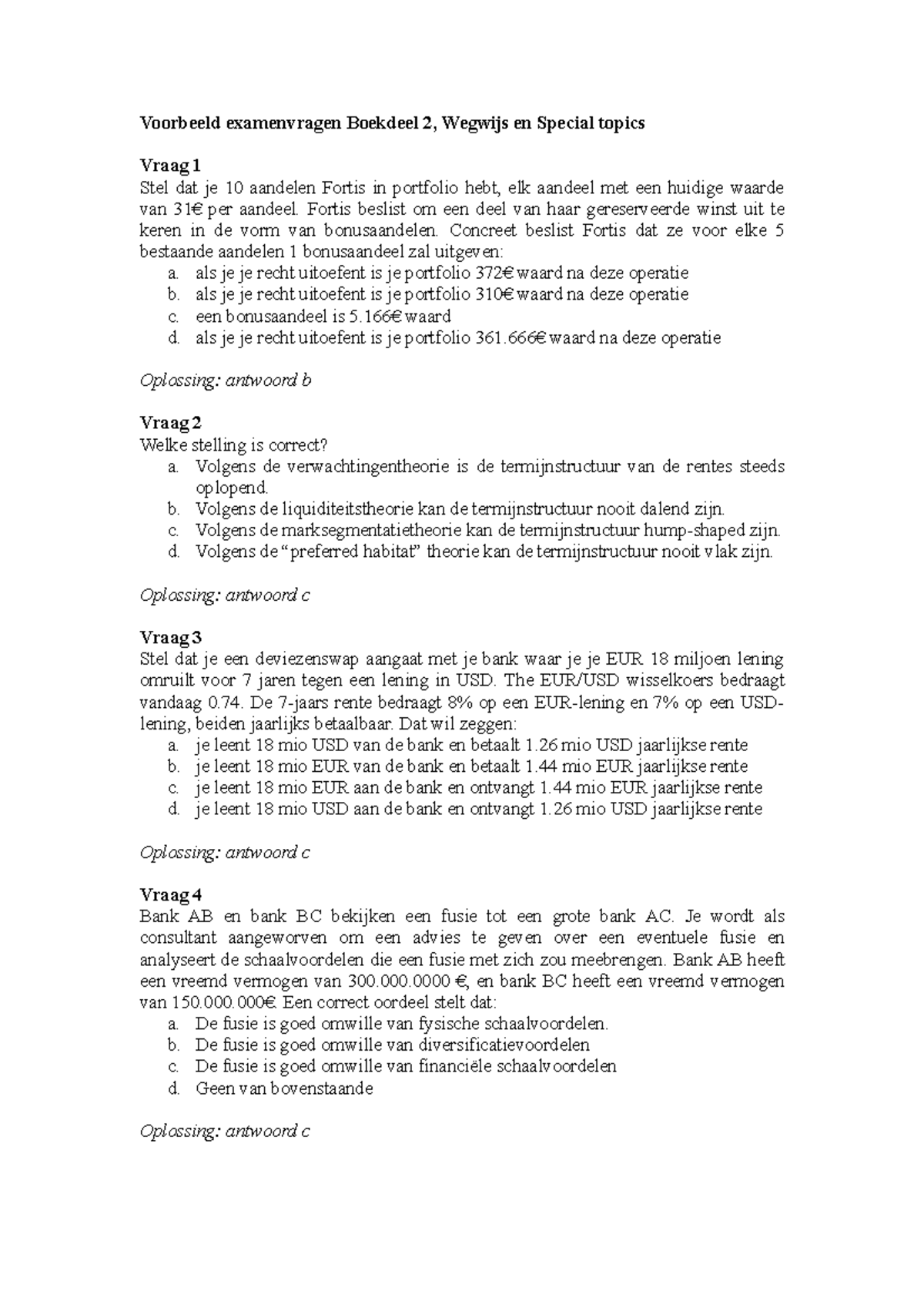 Voorbeeld Examen - Voorbeeld Examenvragen Boekdeel 2, Wegwijs En ...