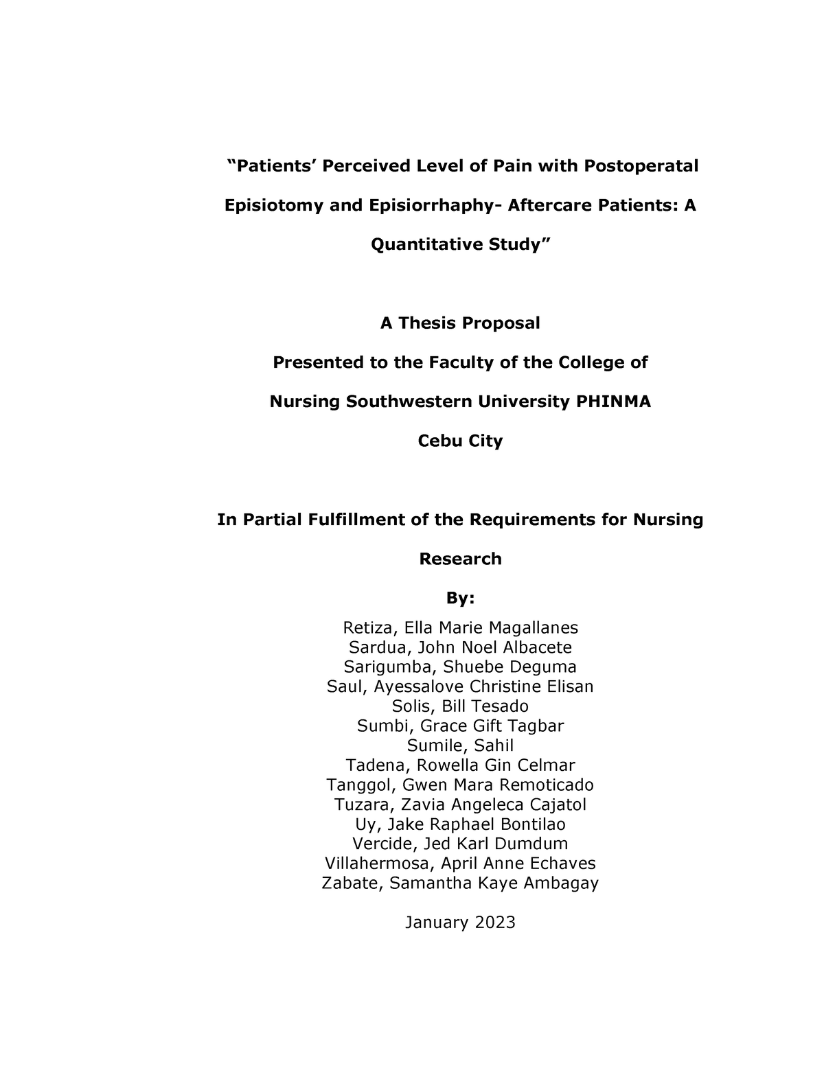 patients-perceived-level-of-pain-with-postoperatal-episiotomy-and