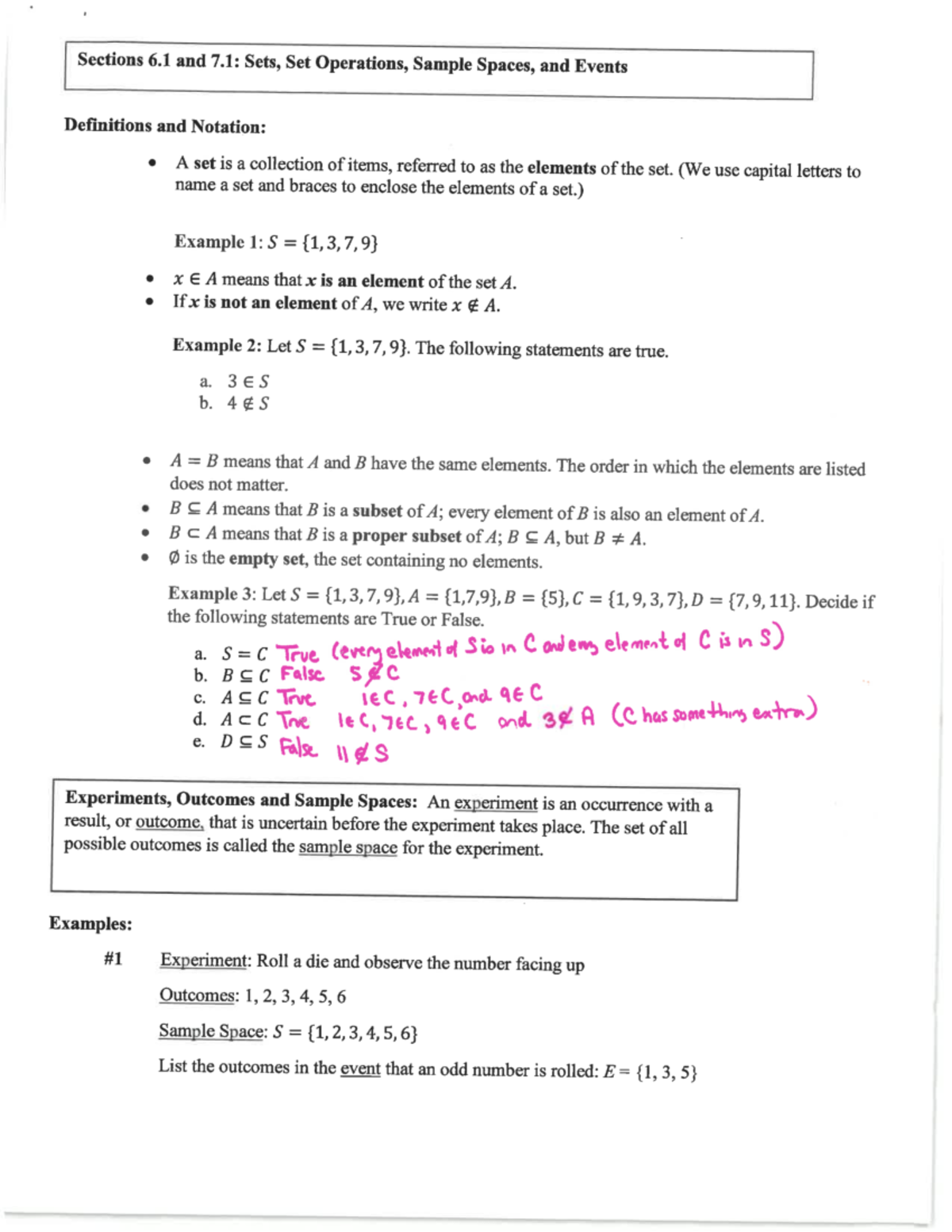 NKU MAT114 Sections 6.1 & 7.1 S - MAT 114 - Studocu