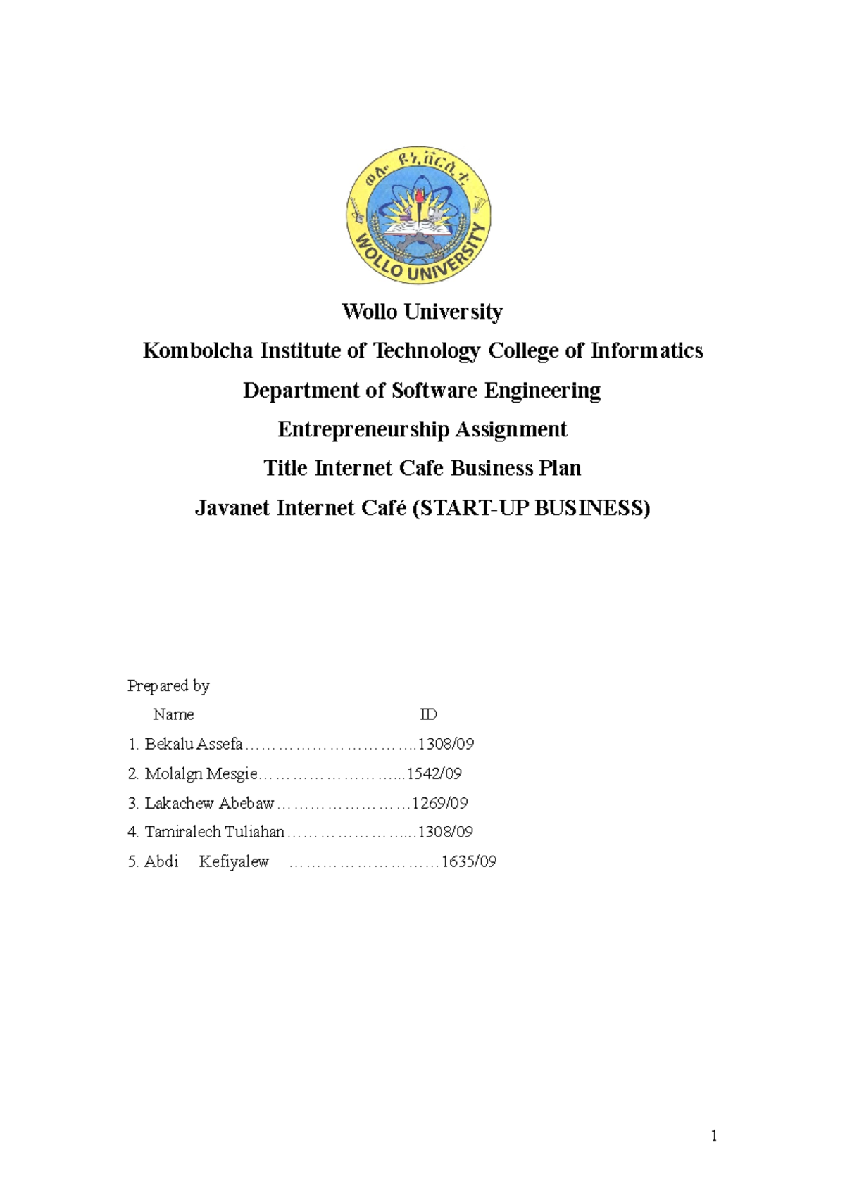 Cafe Businesse......................./ Molalgn Mesgie