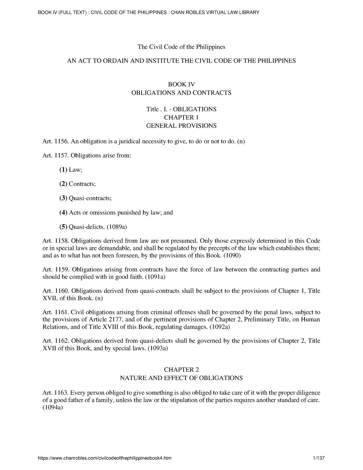 Civil CODE OF THE Philippines The Civil Code Of The Philippines AN 