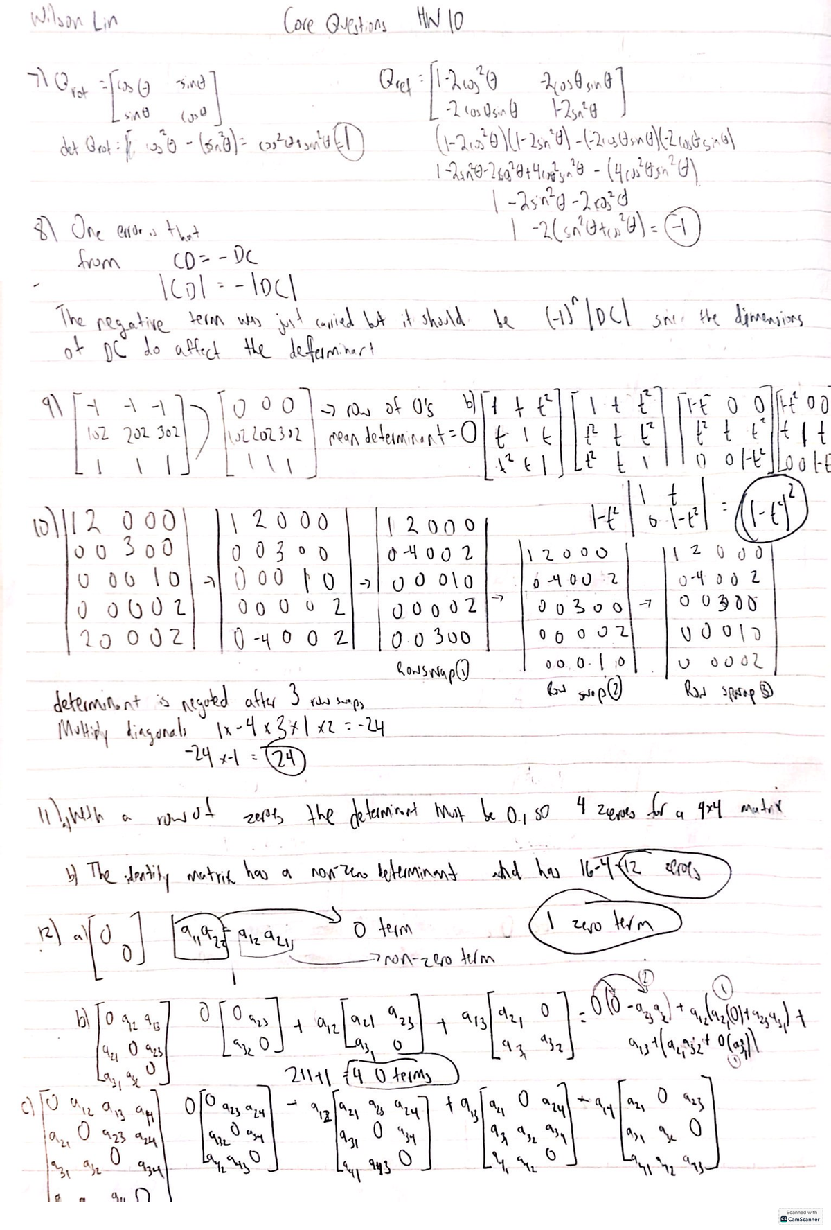 Core linear HW 10 - Wilson Lin Core Questions HW 10 and Quet cosusing ...