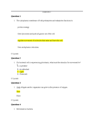 HOmework #4 - Assignment - Question 1 Which microorganism species is ...