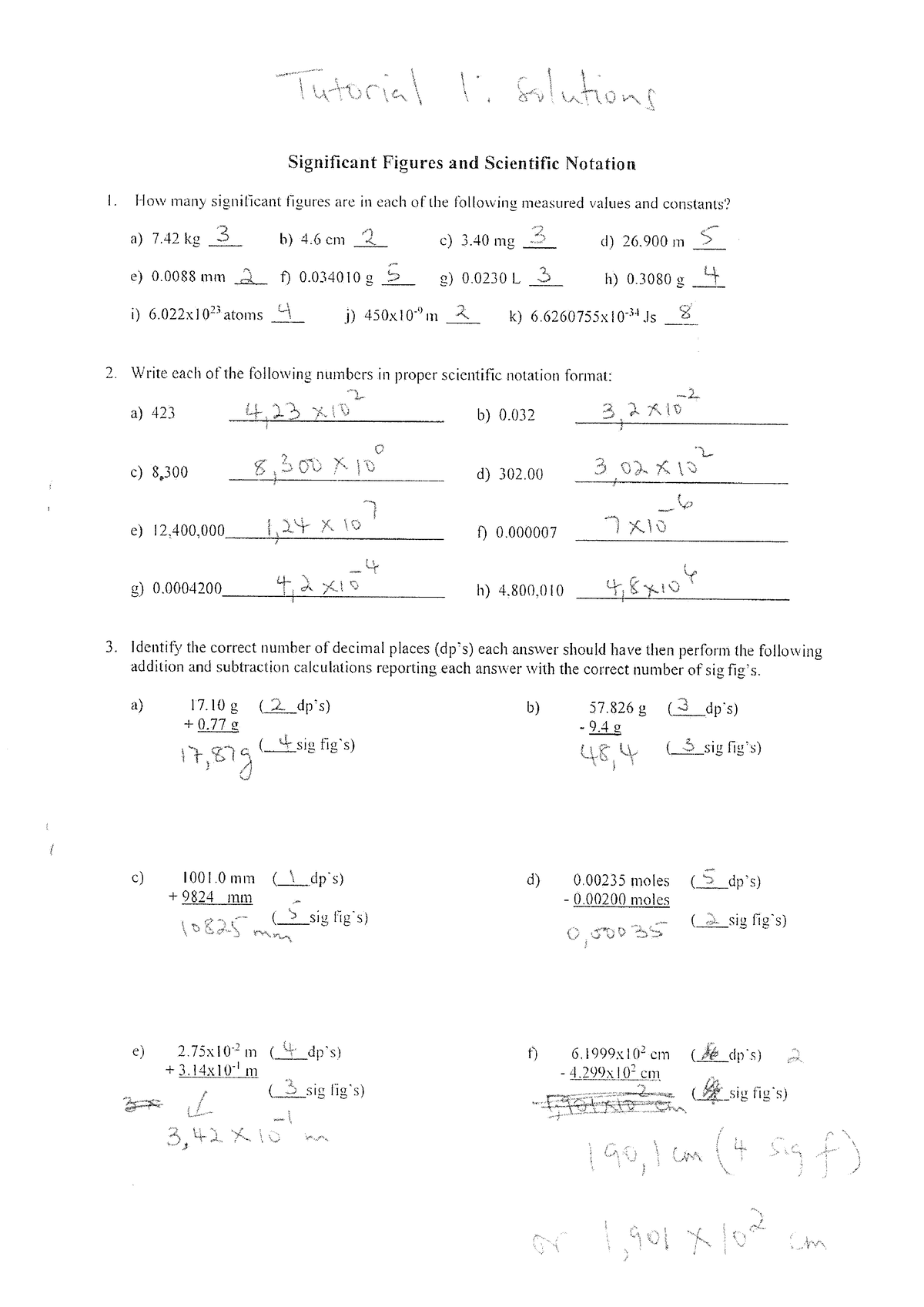 1.1 Significant figures Memo - S151SHP - Studocu