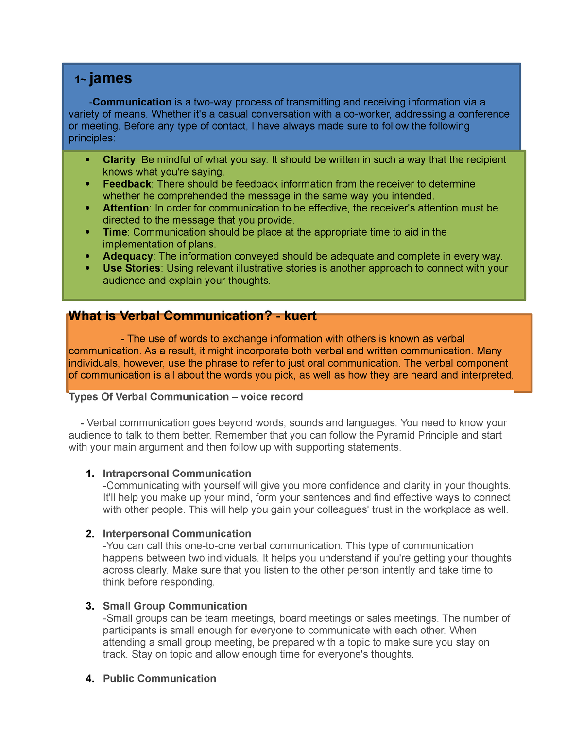 assignment on communication techniques