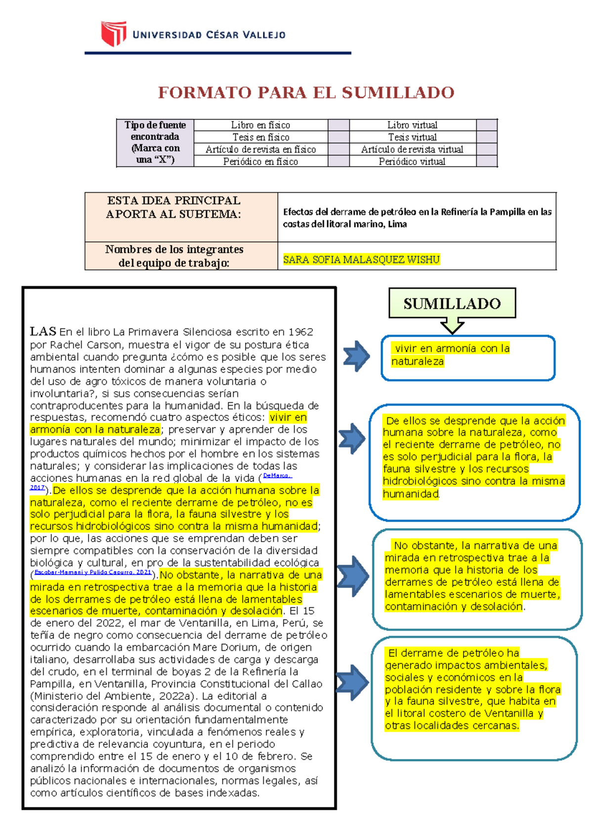 S03 Formato PARA Sumillado - FORMATO PARA EL SUMILLADO Tipo de fuente ...