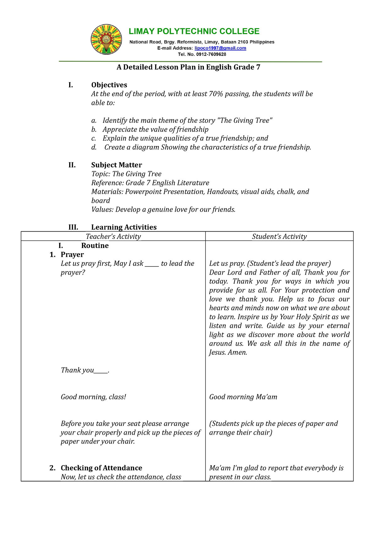 essay in english grade 7