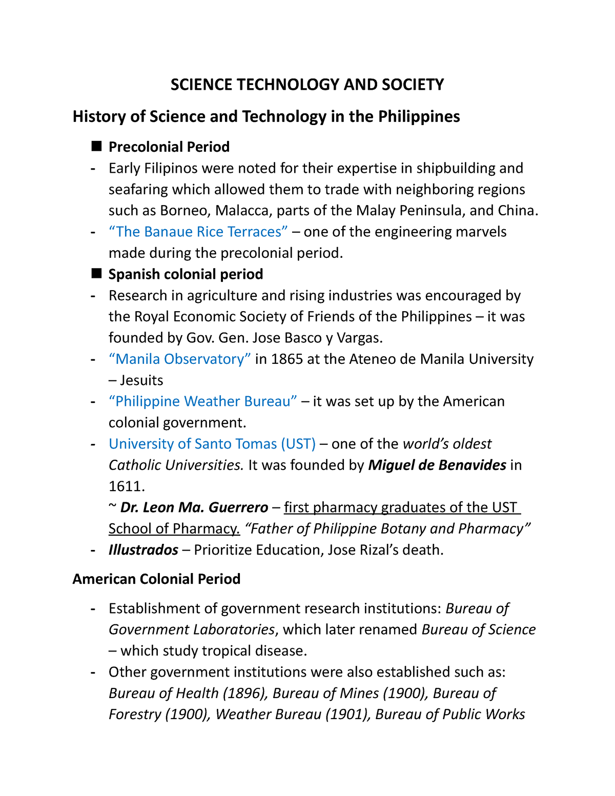 history of science and technology in the philippines essay