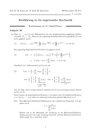Stocha - Klausur - Einführung In Die Angewandte Stochastik - Studocu