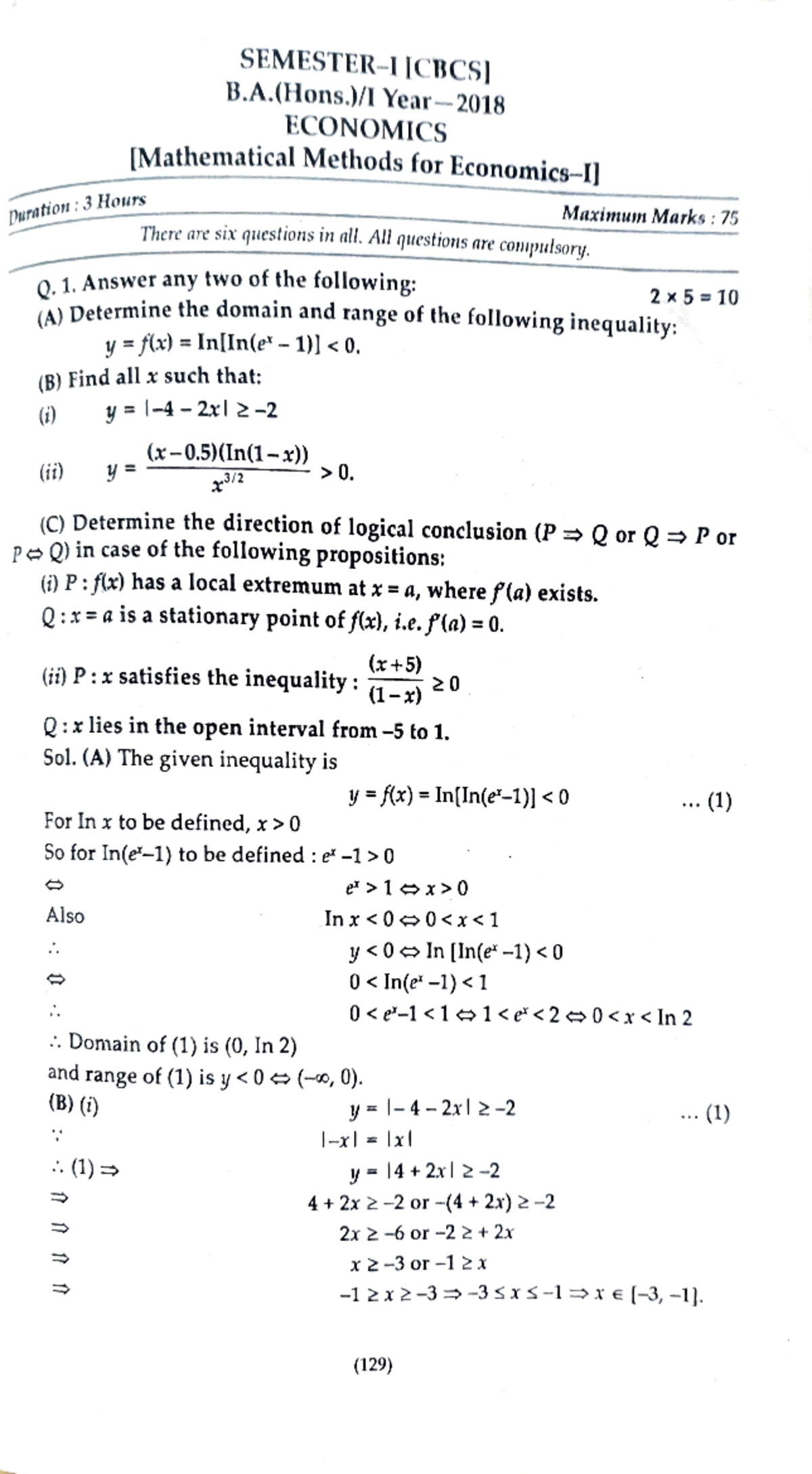 PREVIOUS YEAR QUESTIONS MME - Mathematical Methods - Studocu