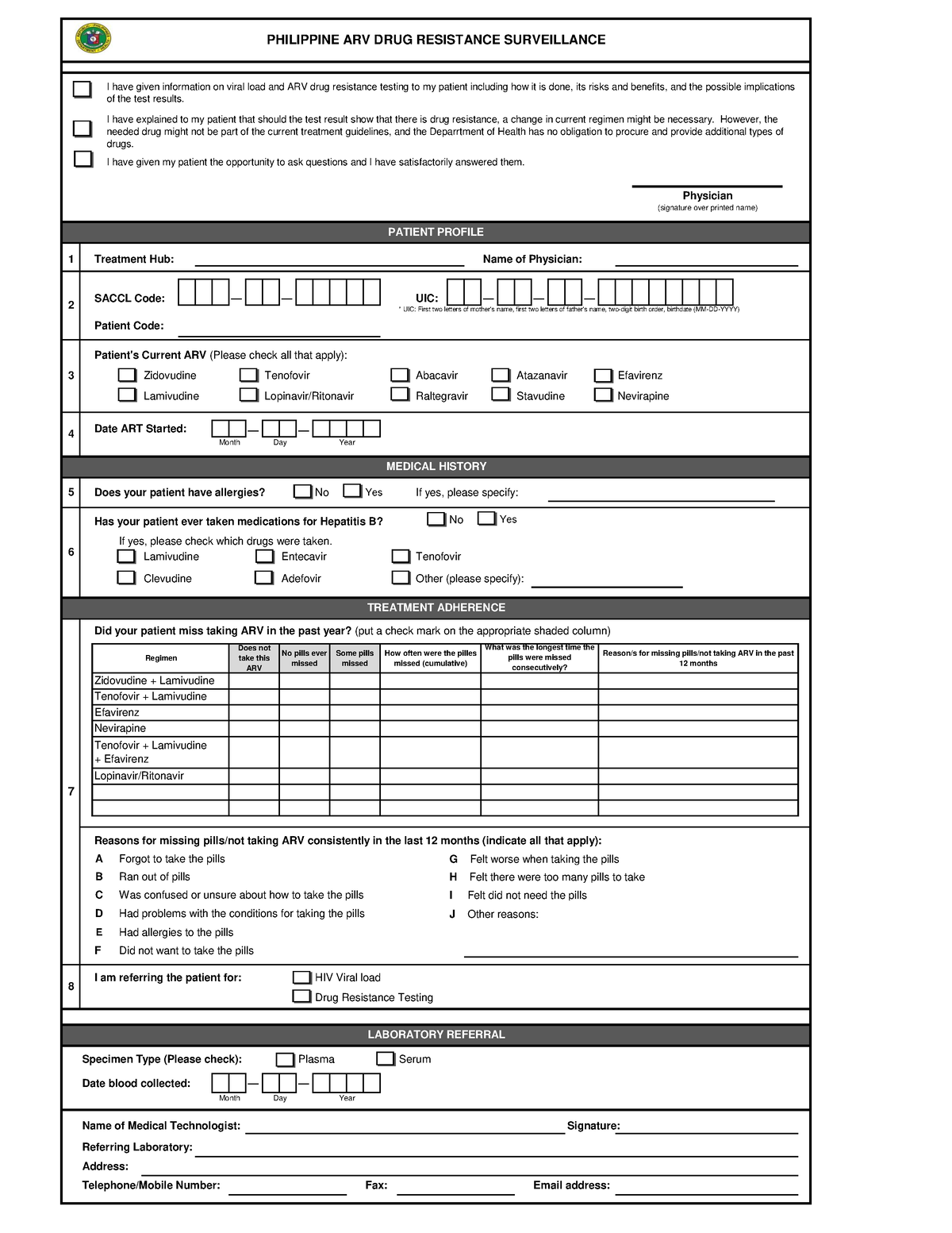 EB-DOH-ADR - DOH-ARD form - I have given my patient the opportunity to ...