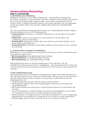 Samenvatting Marketing