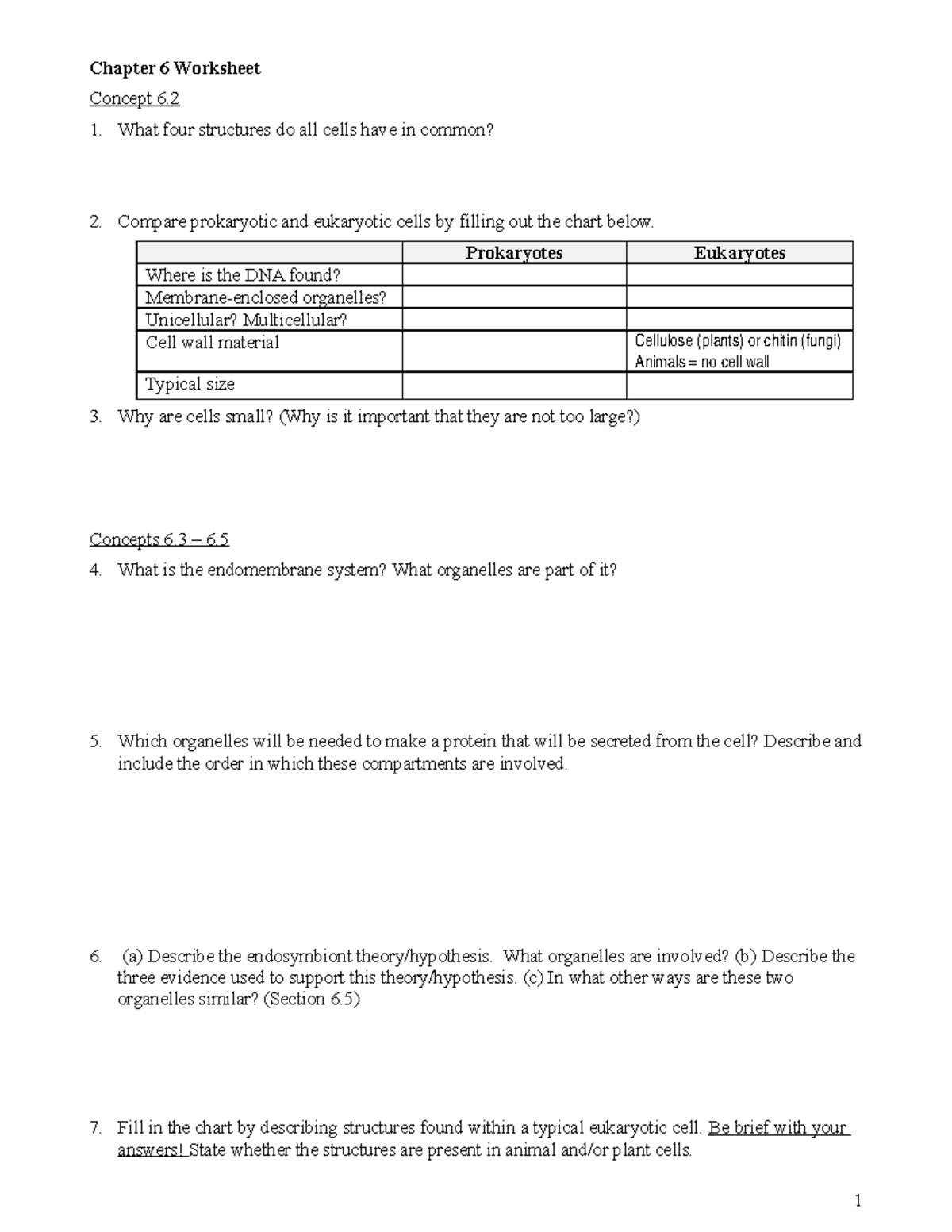 Chapter 6 worksheet CB - Chapter 6 Worksheet Concept 6. What four ...