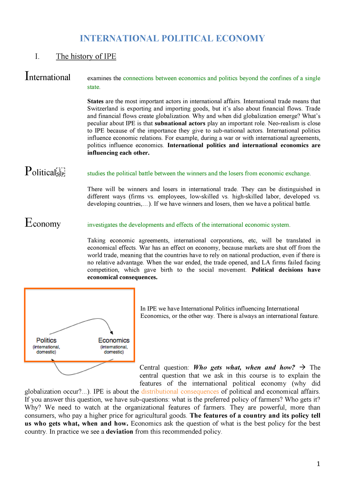 international political economy thesis