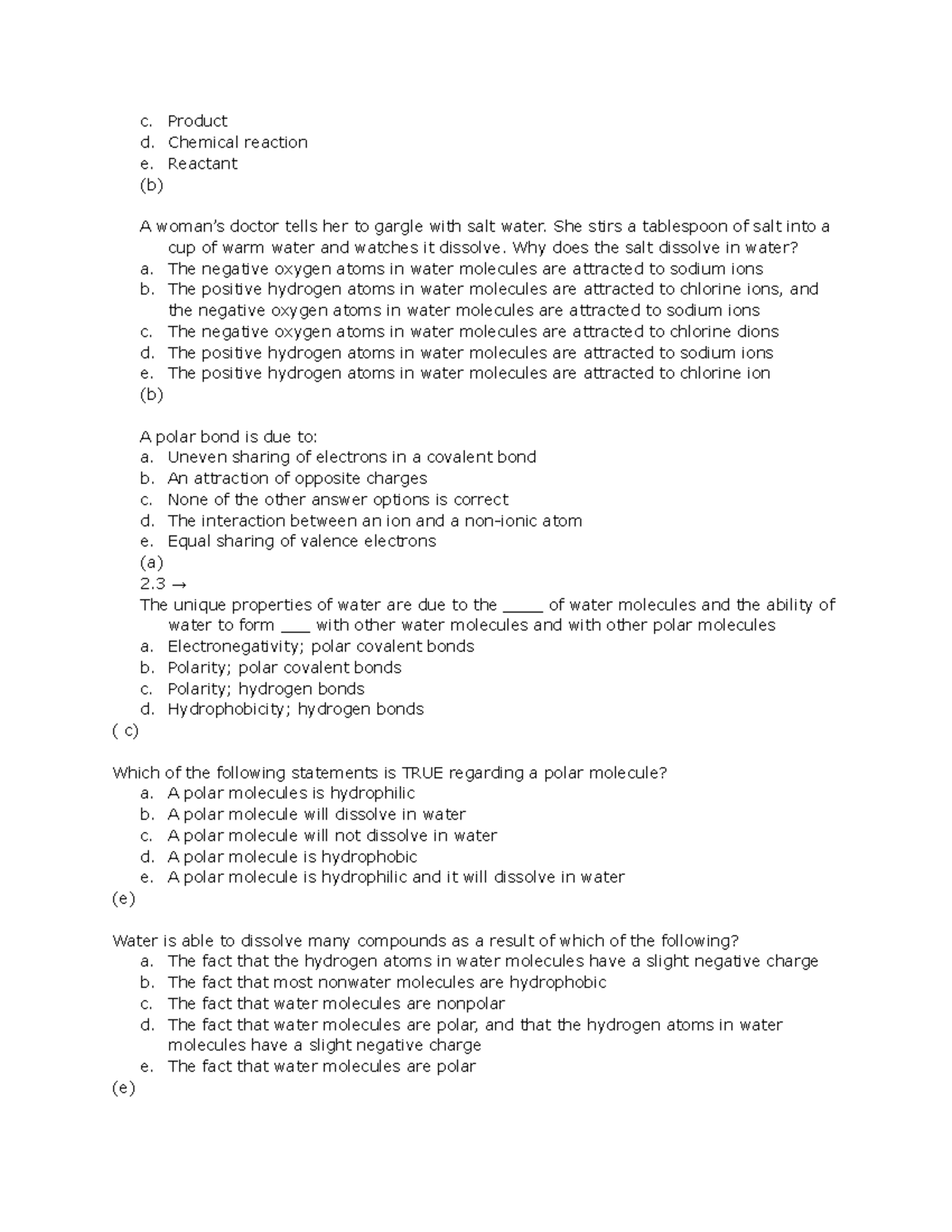 Lecture Notes IClicker Questions Week 3 - Studocu