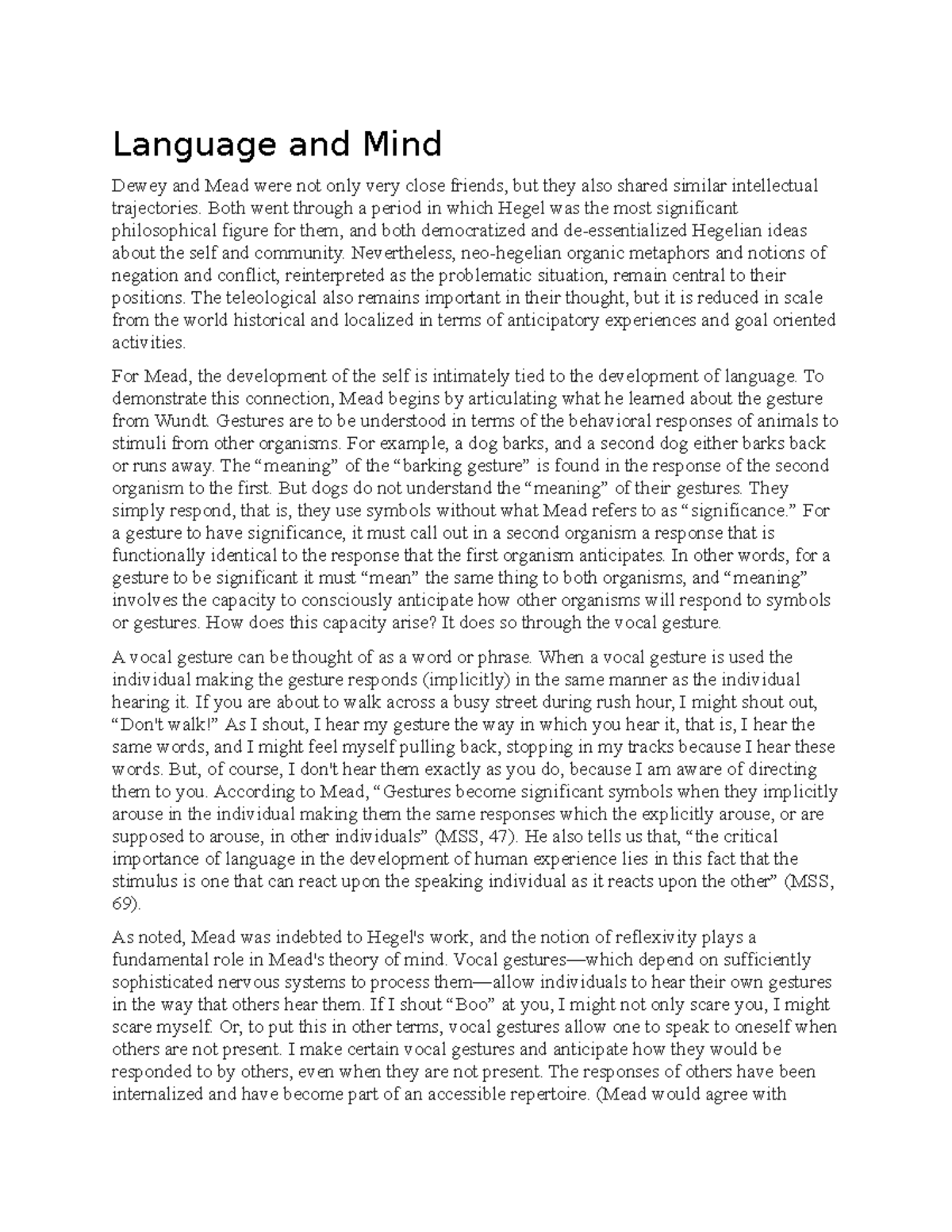 Languange and mind language and mind mead Language and Mind