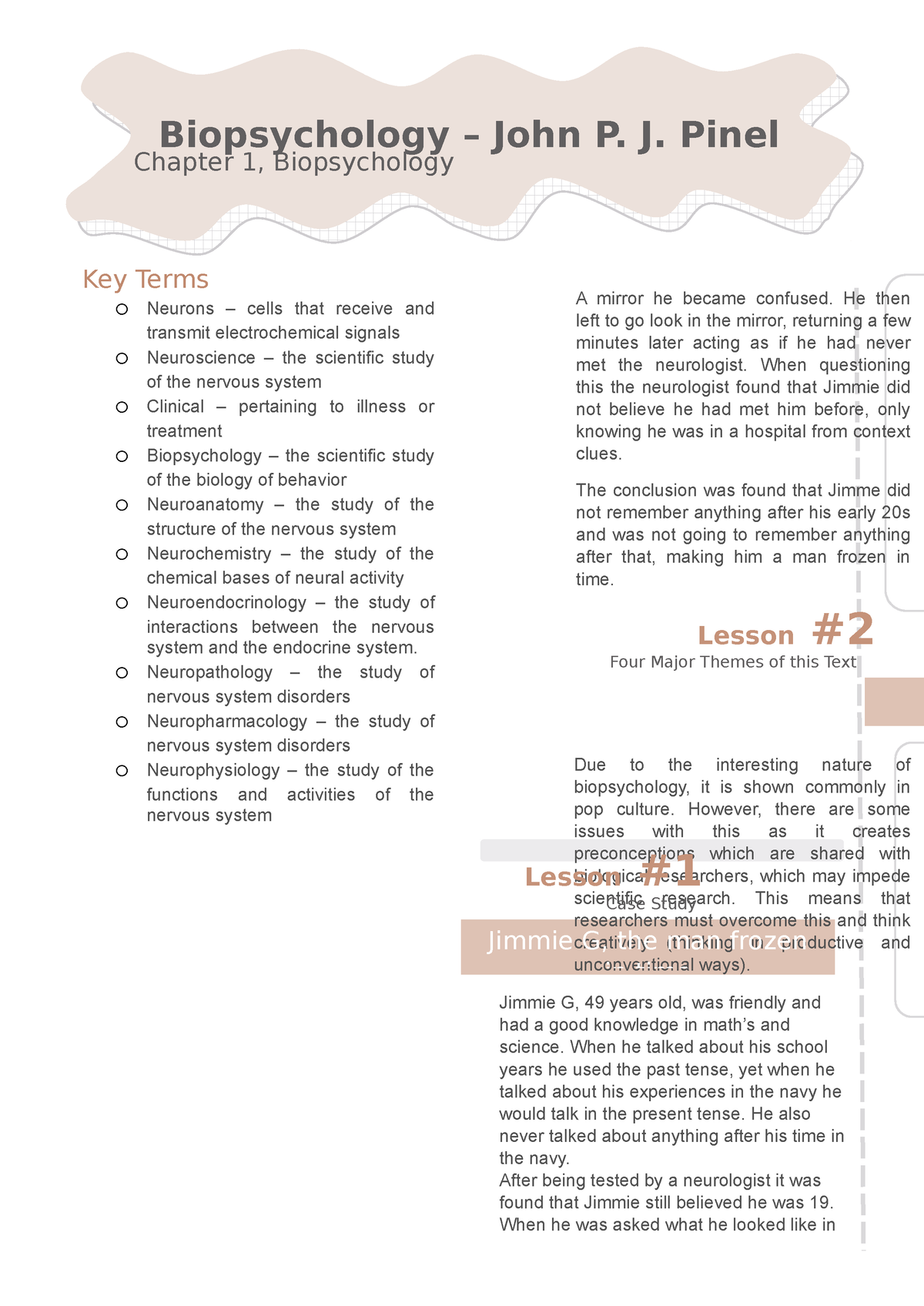 Biopsych As Neuro - This Is A Summary Of Chapter 1 And 2 Of A Required ...