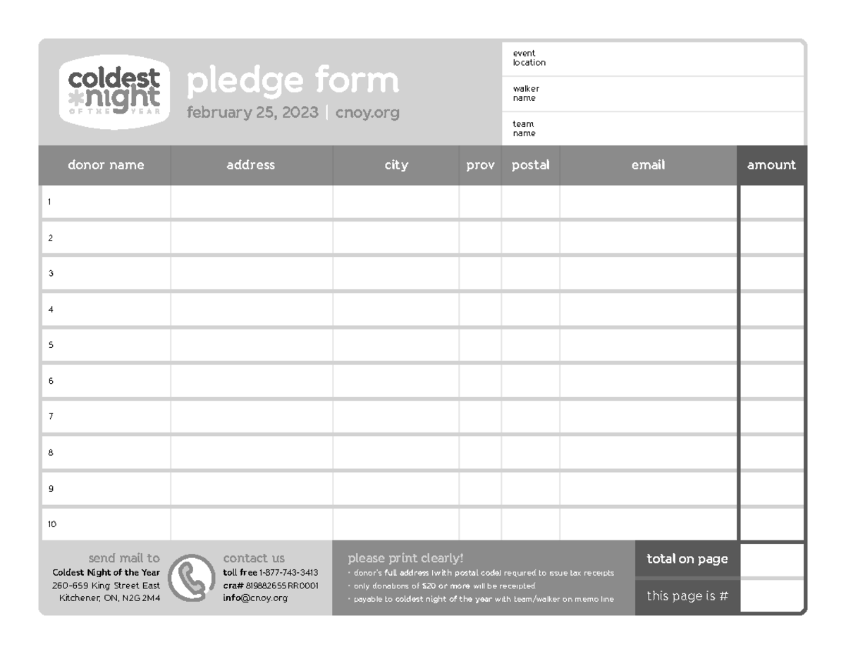 Cnoy pledge en - This is a assignment to create a fundraising form ...