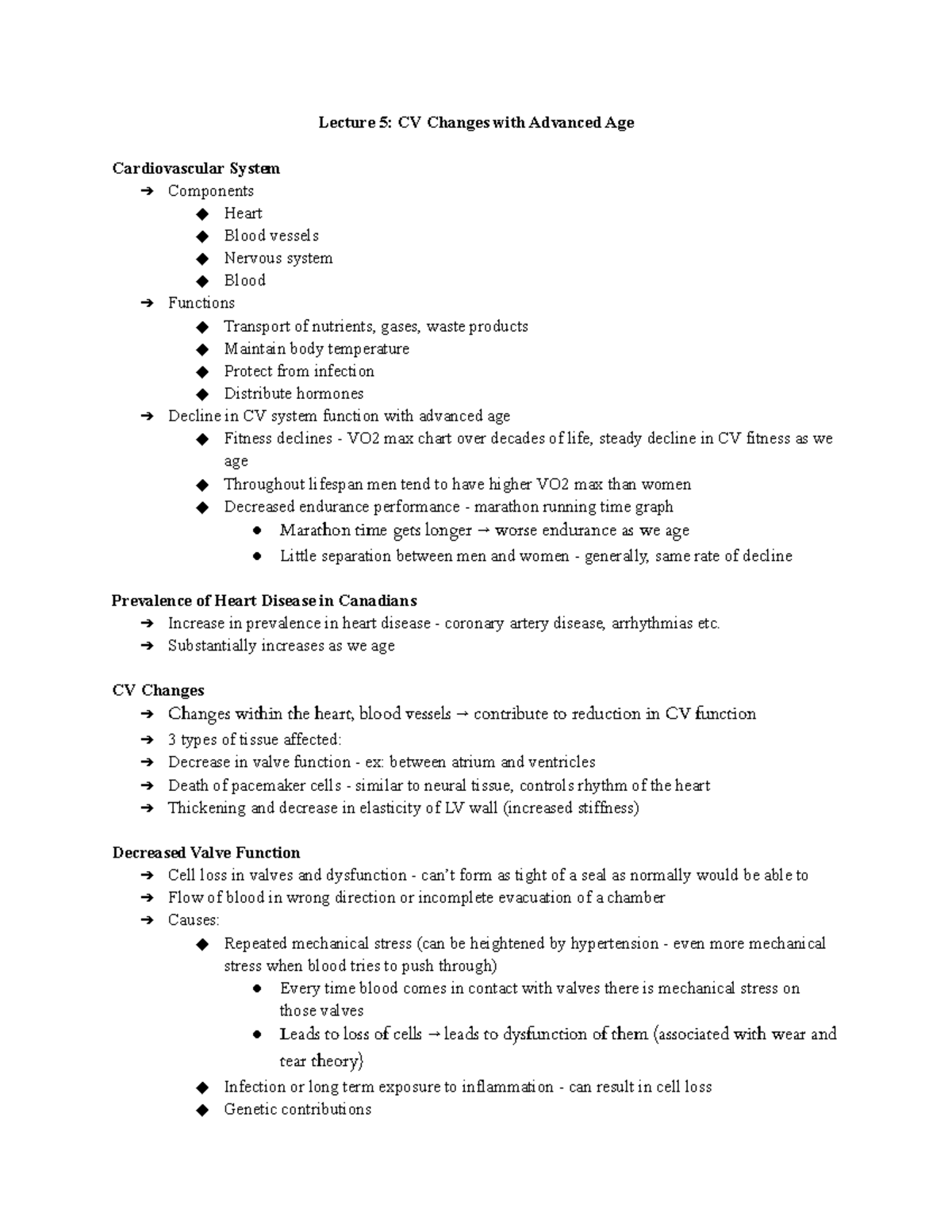 Lecture 5 CV Changes with Advanced Age - Substantially increases as we ...