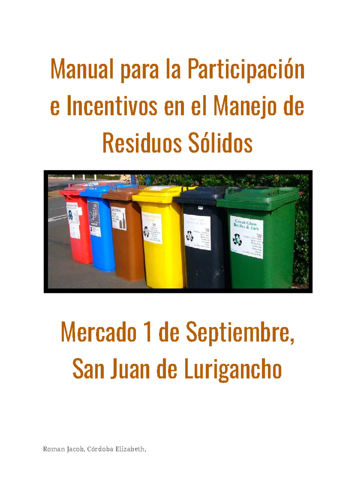 Manual de manejo de residuos - Manual para la Participación e ...