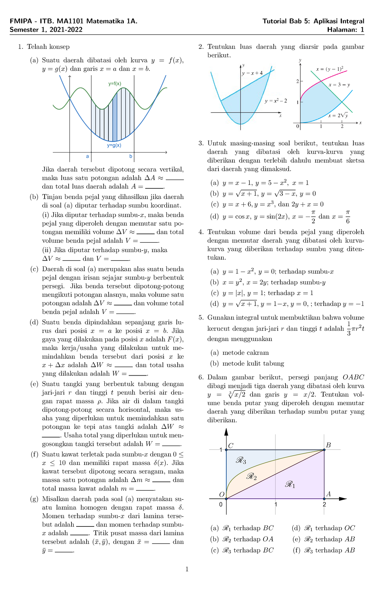 Solusi Bab 5 Matematika IA 2021-2022 - FMIPA - ITB. MA1101 Matematika ...