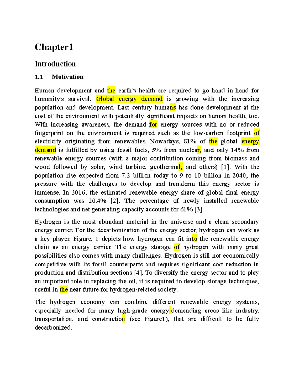 Chapter 1 - assignment - Chapter Introduction 1 Motivation Human ...