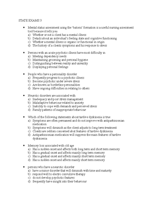 State-EXAM-MOCK- Questions-1 - STATE EXAM MOCK QUESTIONS Contents STATE ...