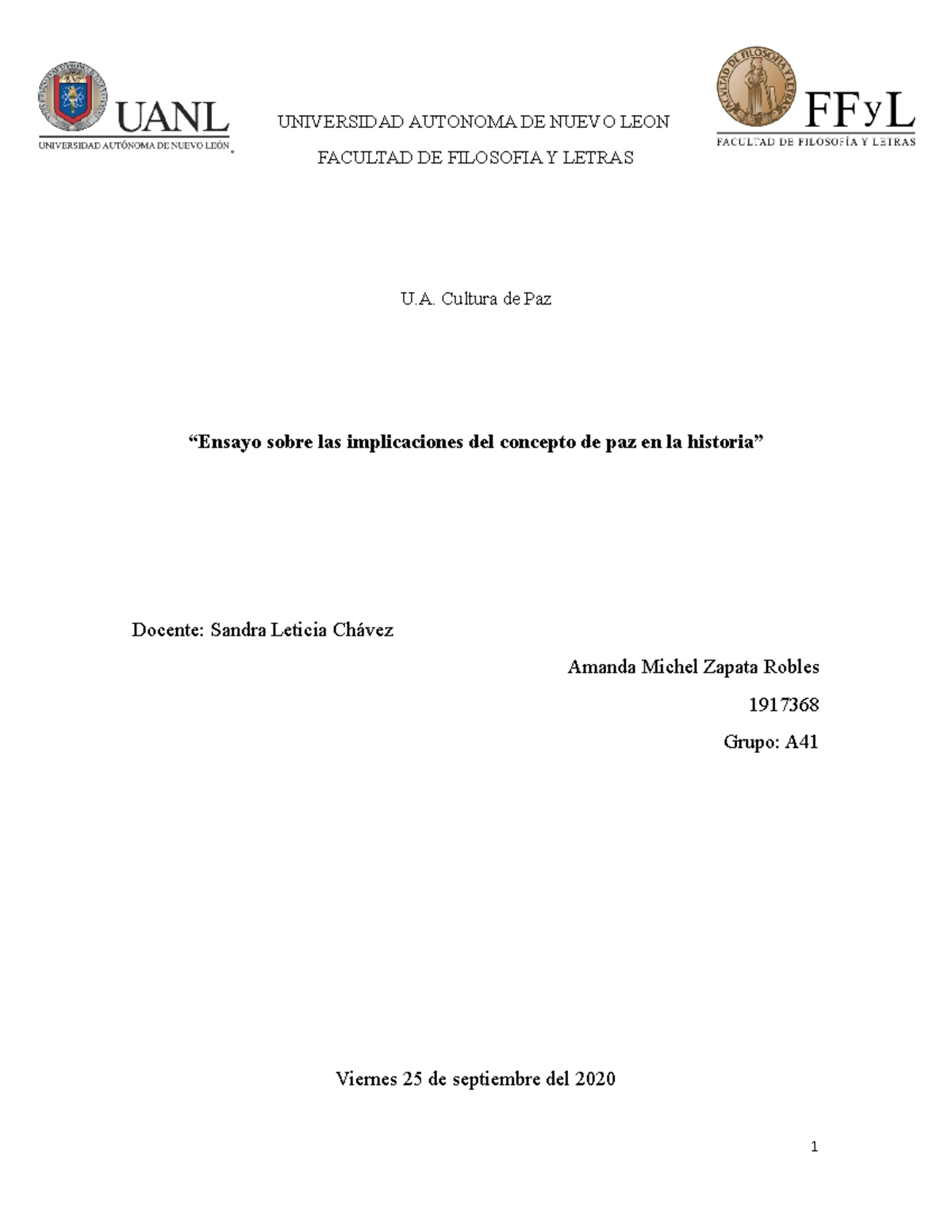 Act 1.5 Evidencia 1 - Nota: 10 - UNIVERSIDAD AUTONOMA DE NUEVO LEON ...