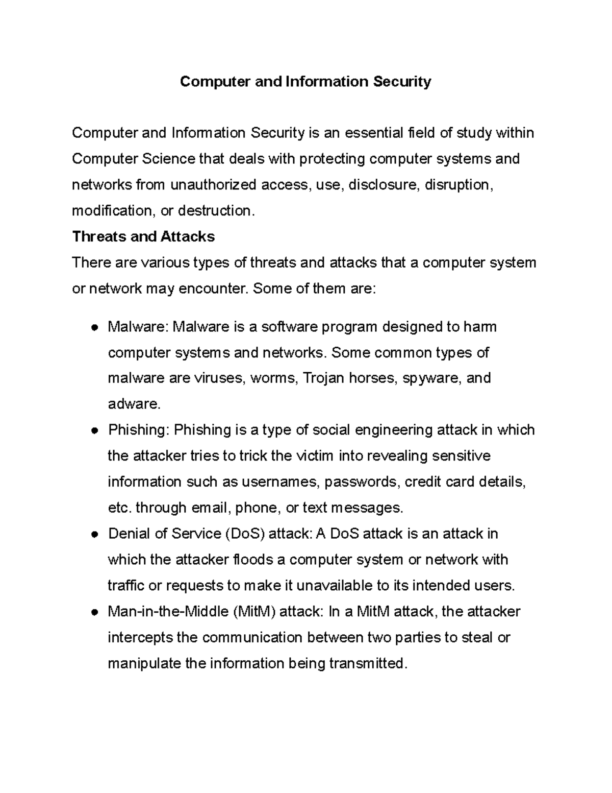 Computer and Information Security - Computer and Information Security ...