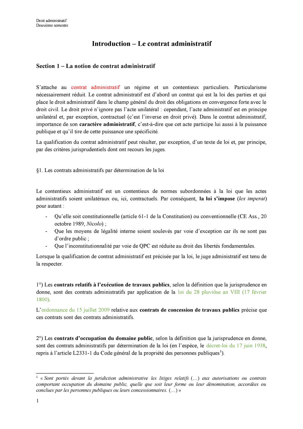 Résiliation contrat administratif pour faute