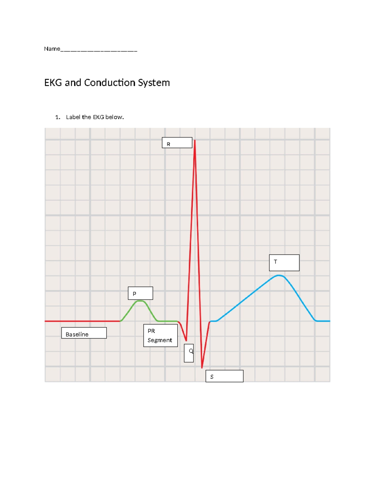 Week 1 EKG Conduction - Notes - NUR 168 - Name ...