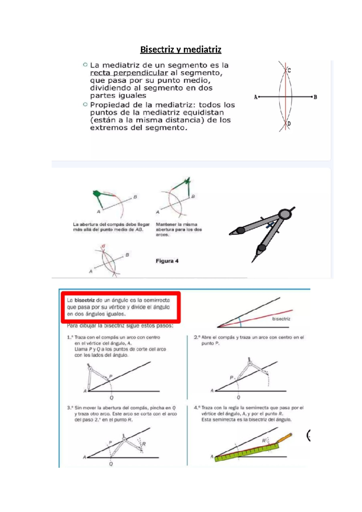 Bisectriz y mediatriz - doc - Bisectriz y mediatriz La mediatriz de un ...