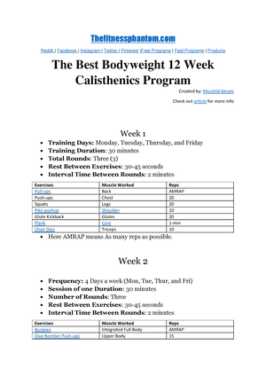 12 week bodyweight 2025 workout plan pdf