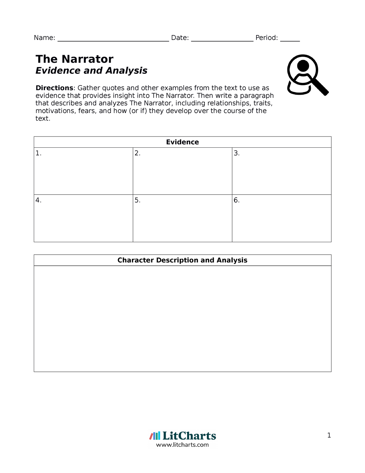 1. Character Analysis Organizers - Name ...