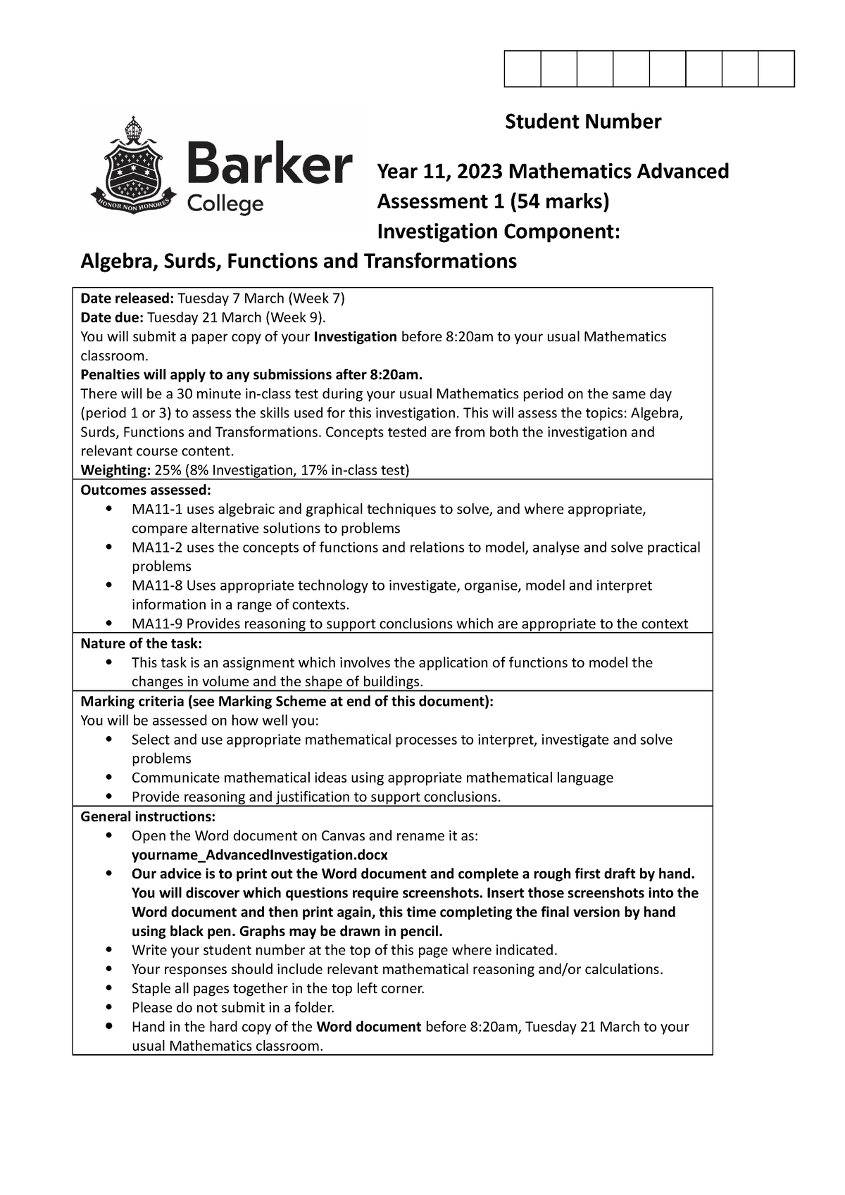 mathematics grade 11 assignment term 2 2023