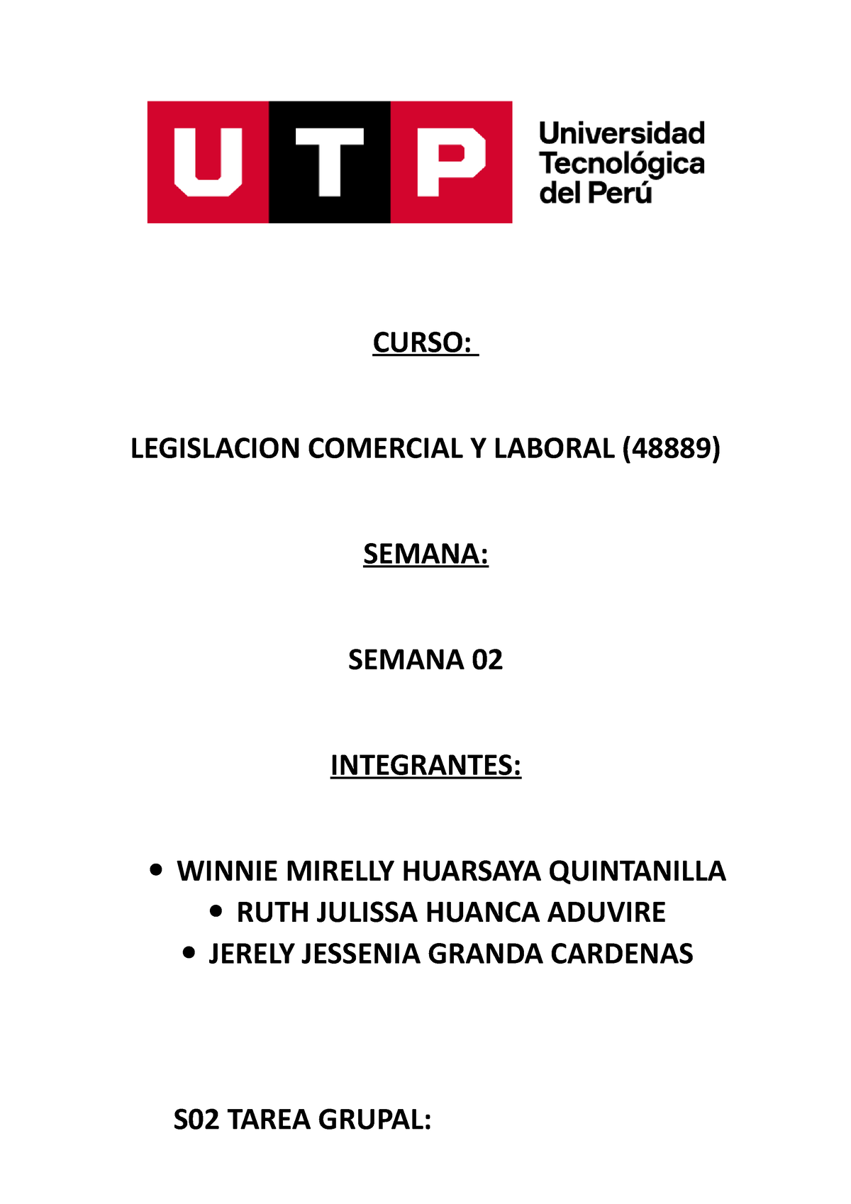 Semana 02 LEGISLACION COMERCIAL Y LABORAL - CURSO: LEGISLACION ...