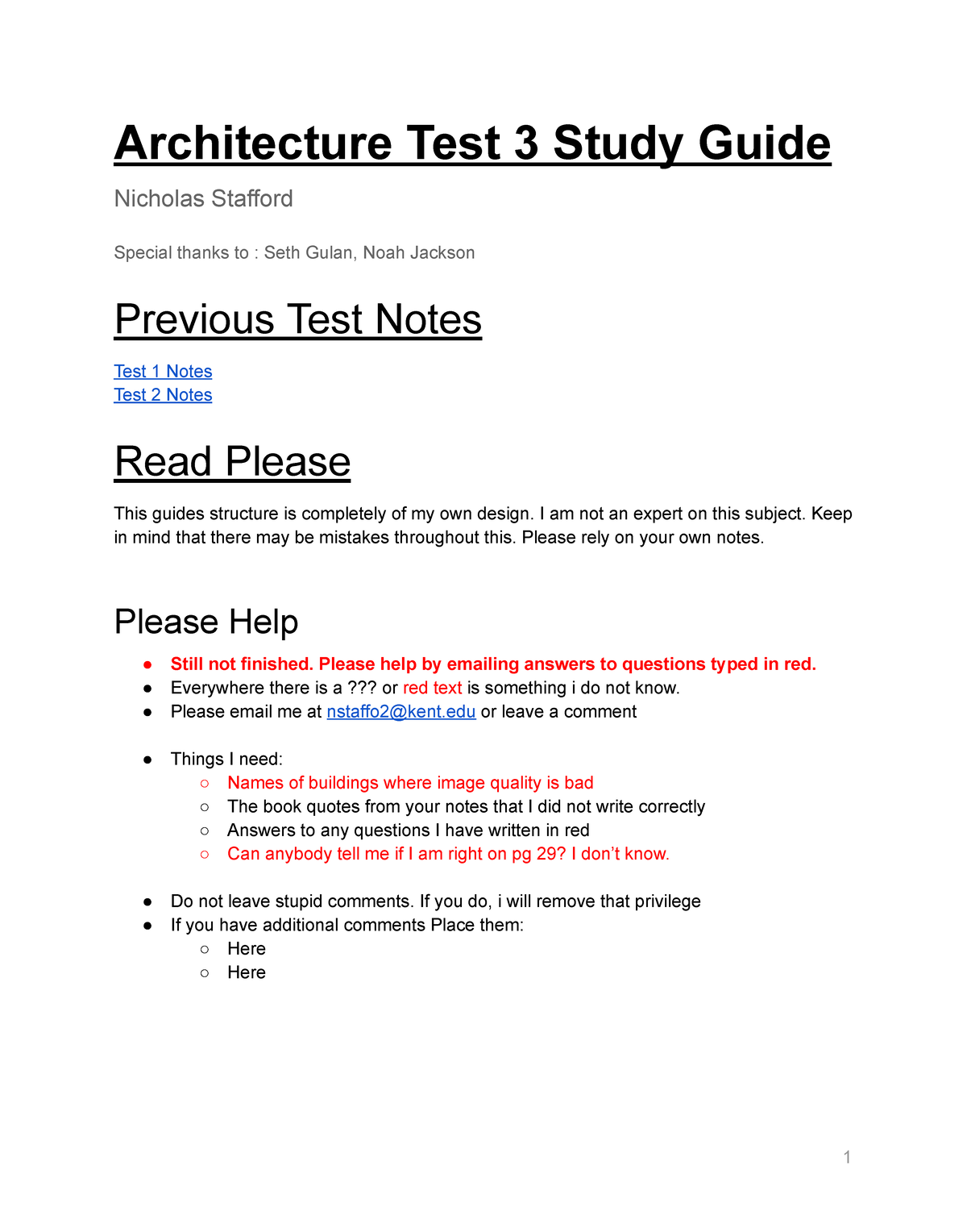 Arch Study Guide 3 - Google Docs - Architecture Test 3 Study Guide ...