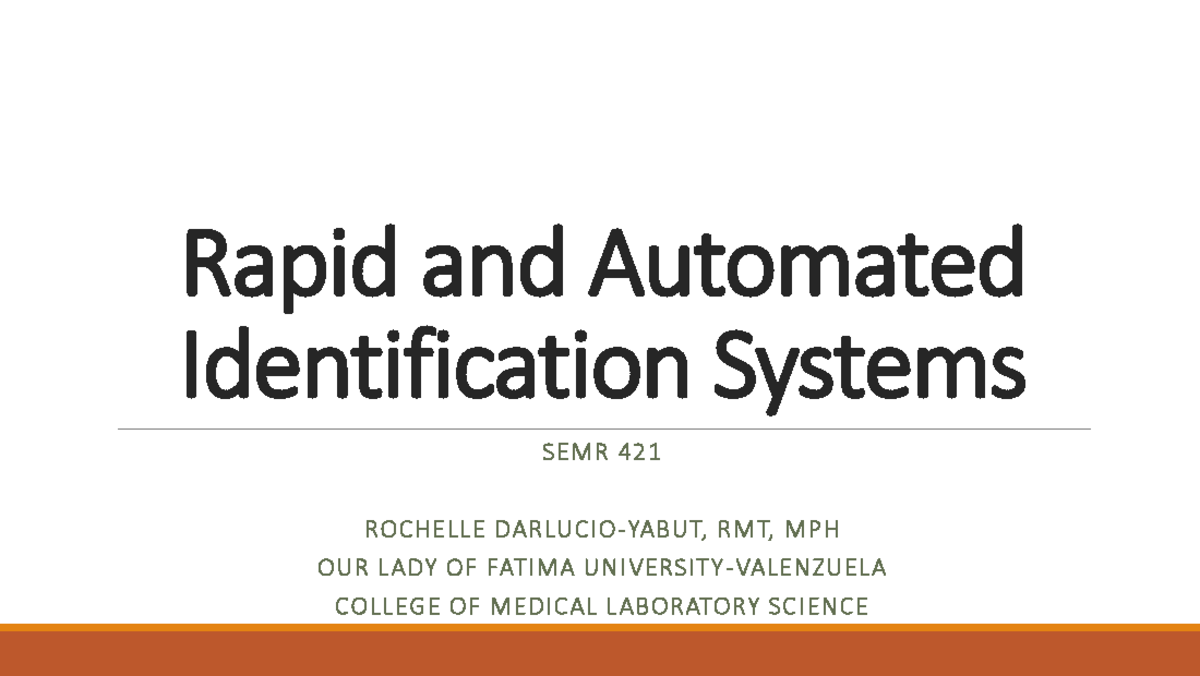 Automation in bacteriiiooolooogy Clinical Bacteriology OLFU Studocu